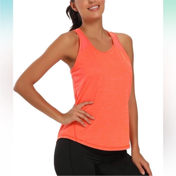 Coral Women’s Athletic Racerback Tank Top Size XL - Picture 2 of 3